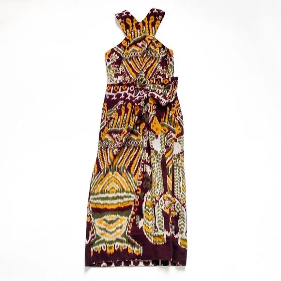 Ulla Johnson Amayah Halter Dress Irate Cedar Size 2 NEW NWT